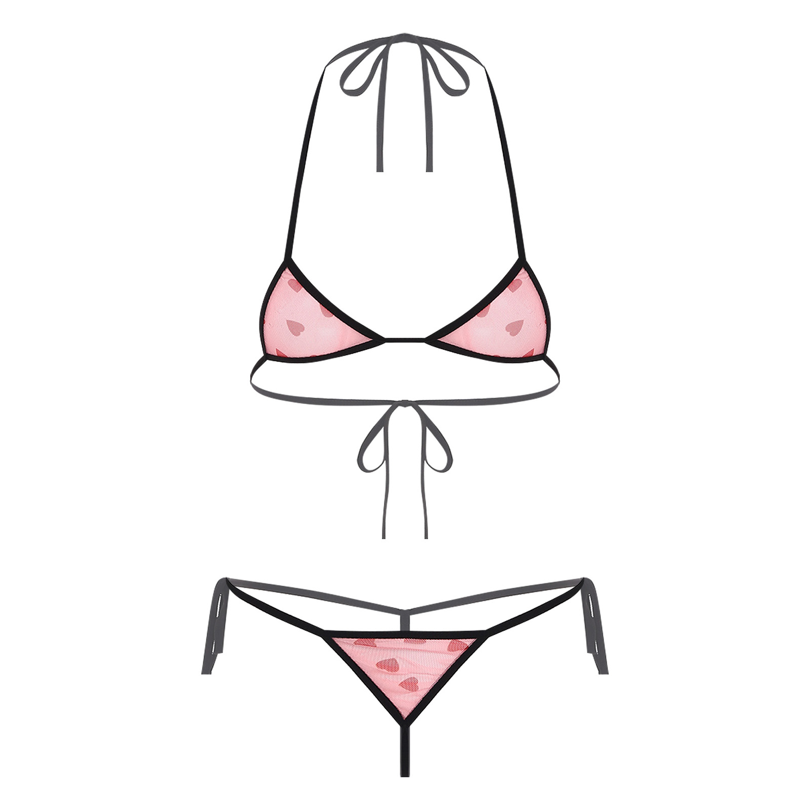 Sheer Bra Lace - Kadın Mikro Mini Bikini İç Giyim
