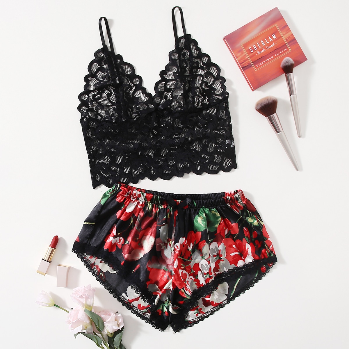 Kadınlar için Çiçekli Dantel P - Lace Bralette Set incelemesi ve fiyatı