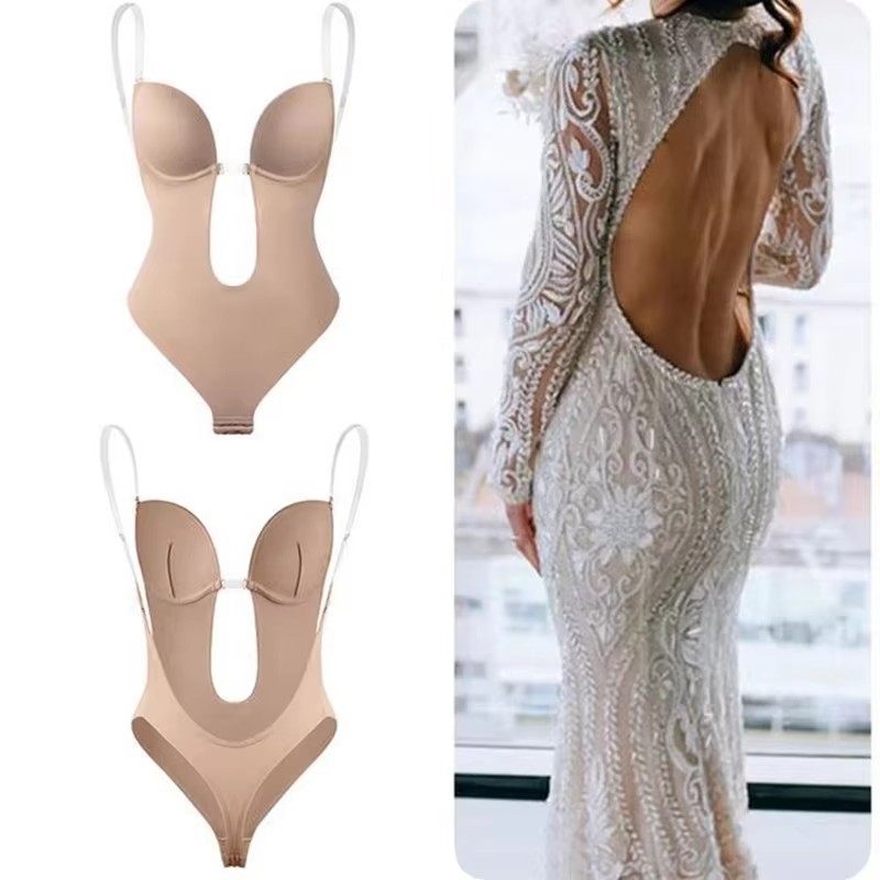 Kaymaz Yapışkanlı Sırtı Açık V - Plunge Bra Push Up incelemesi ve fiyatı